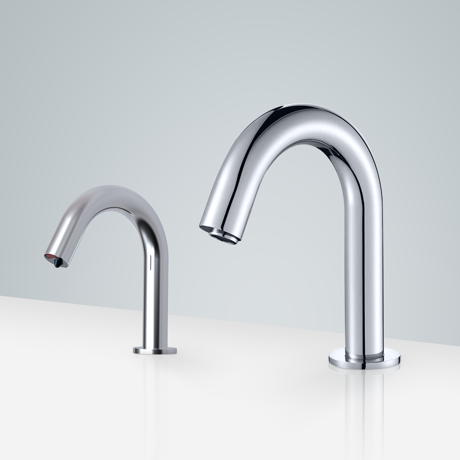 Fontana Marsala Gooseneck Volume Commercial Motion Sensor Faucet & Automatic Soap Dispenser For Restrooms